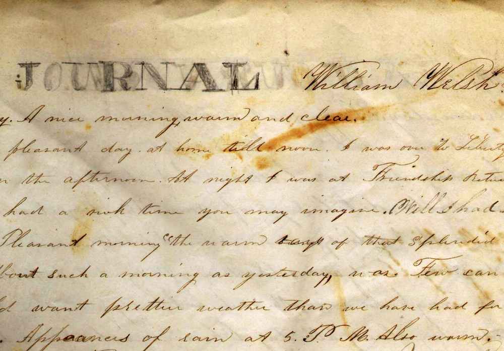 Journals and diaries of William Welsh (1835-1912)